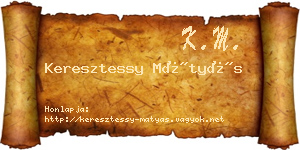 Keresztessy Mátyás névjegykártya