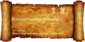 Keresztessy Mátyás névjegykártya
