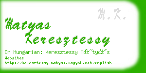 matyas keresztessy business card